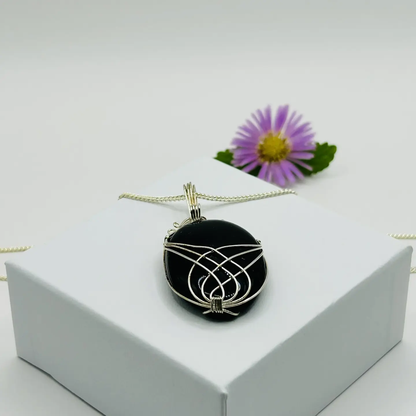 Ogrlica Vrtinec - Črni onyx